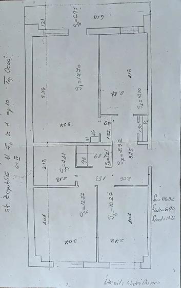 Apartament cu 3 camere decomandat în Central
