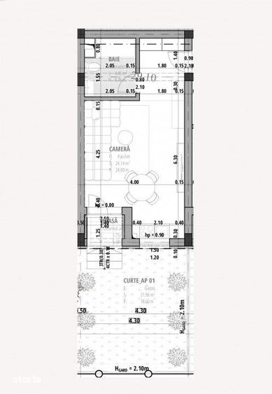 Studio generos cu gradina proprie de 22 mp -Xenero residence - Eforie - 7
