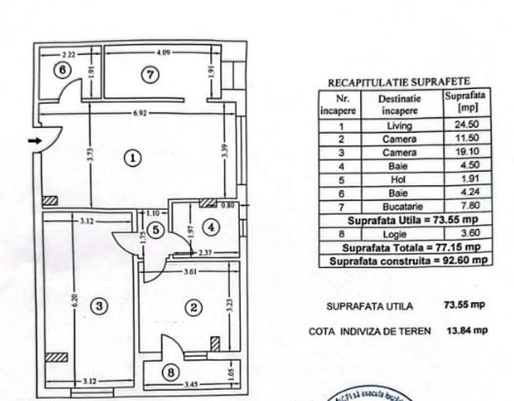 Apartament cu 3 camere, mobilat în Bucureștii Noi
