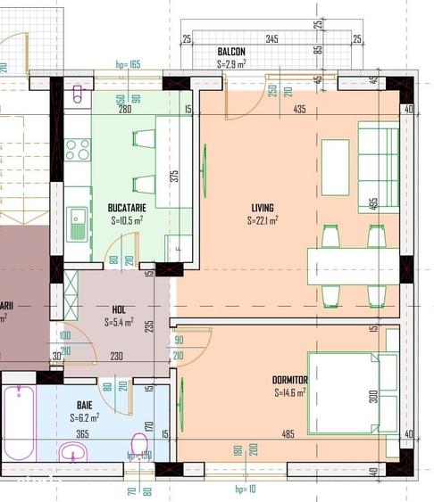 Apartament cu 2 camere în Central