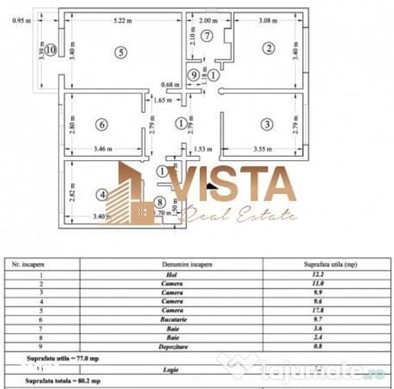 Apartament cu 4 camere decomandat în Astra