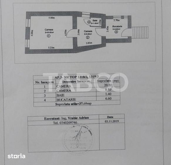Apartament cu 2 camere nedecomandat în Central