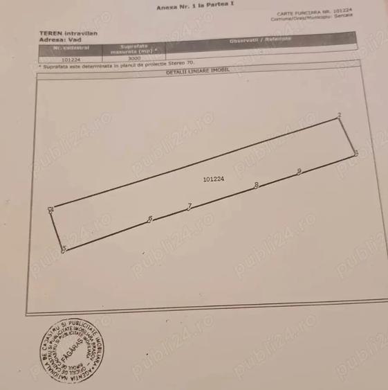 Teren de 3000 mp, în Vad