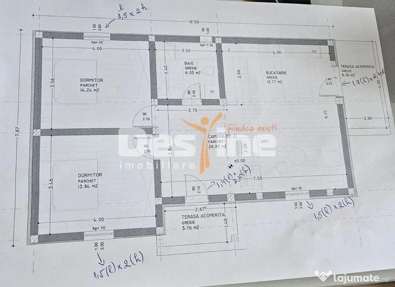 Casă cu 3 camere cu Teren 350 Mp în Vișan