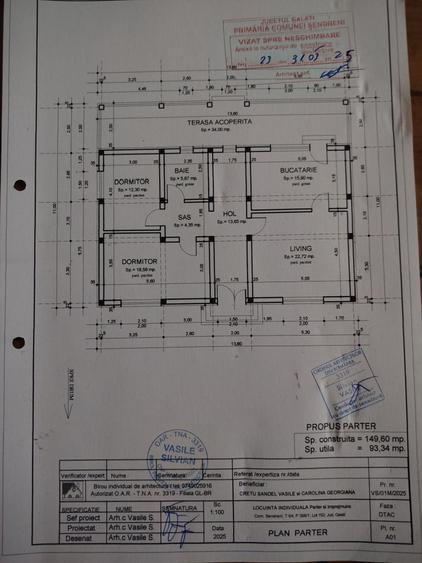 Casă cu 3 camere cu Teren 500 Mp în Șendreni