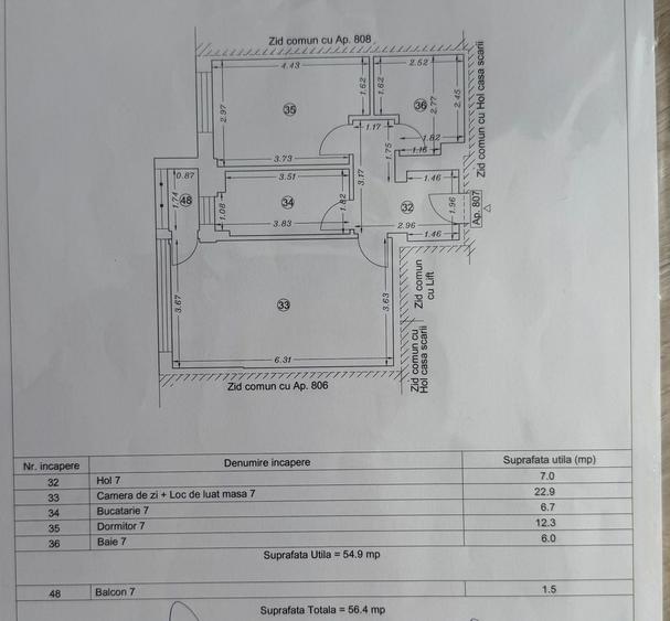Apartament cu 2 camere decomandat, mobilat în Brătianu