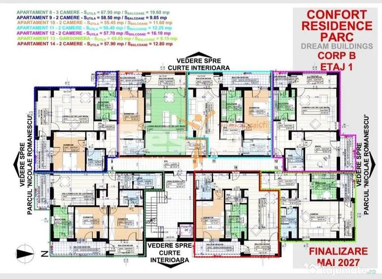Apartament cu 2 camere decomandat în Central