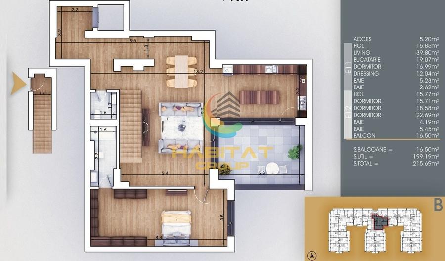 Apartament cu 5 camere decomandat în Theodor Pallady