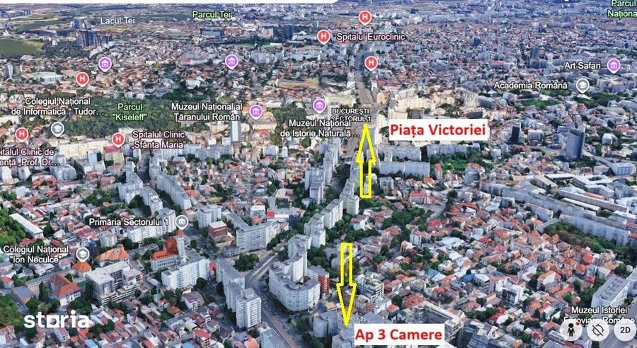 Inchiriere Ap 3 Camere Metrou Basarab (3 min) - Victoriei (17 min) - 1