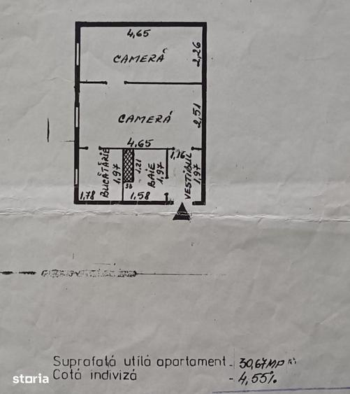 Apartament cu 2 camere în Tătărași