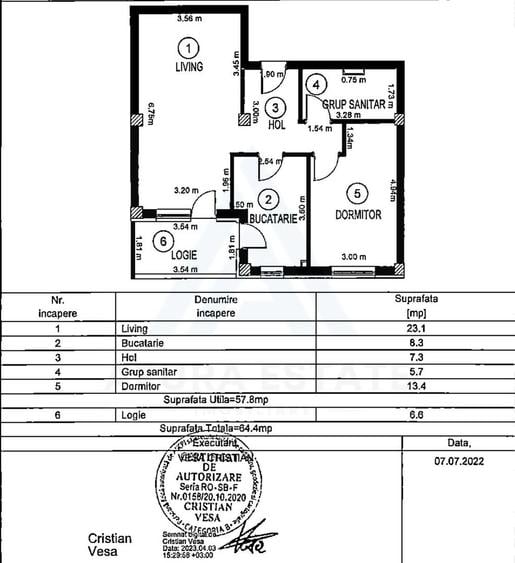Apartament cu 2 camere decomandat, mobilat în Mihai Viteazul