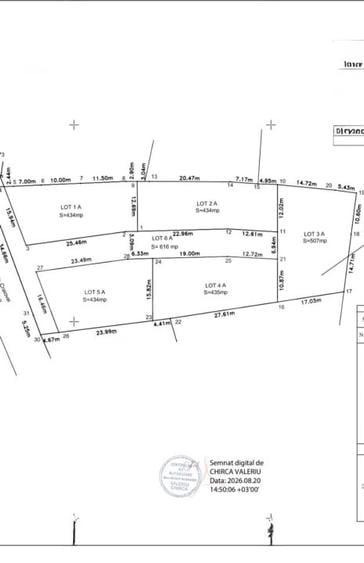 Teren Construcții intravilan de 2860 mp, în Exterior Nord