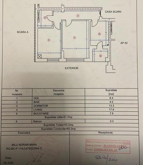 Apartament cu 2 camere decomandat, mobilat în Bistrița Lac