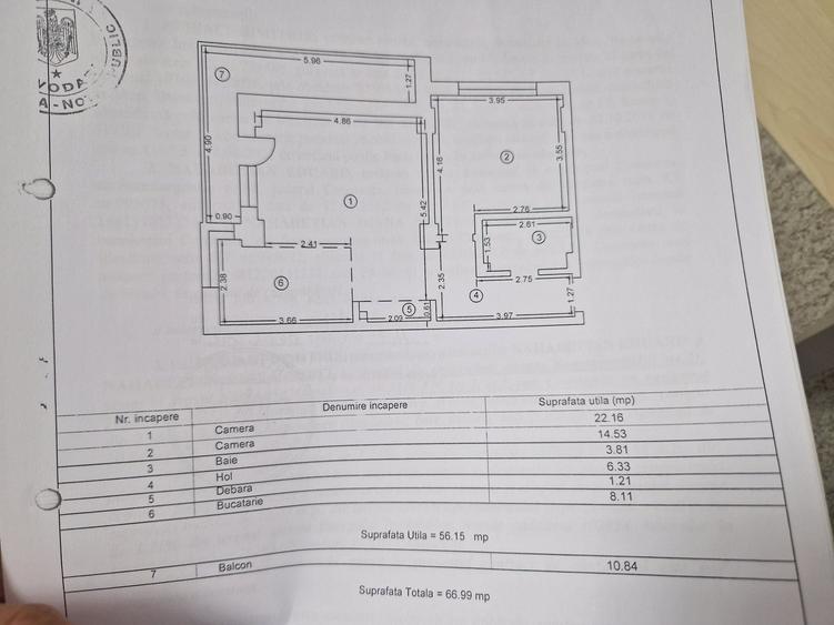 Apartament cu 2 camere semidecomandat în Palazu Mare