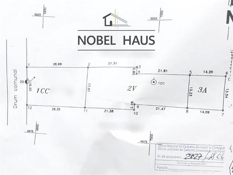 Teren Construcții intravilan de 1279 mp, în Bogdănești