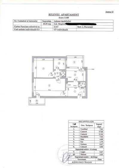 Apartament cu 2 camere decomandat, mobilat în Moșilor
