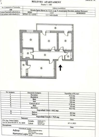Apartament cu 3 camere decomandat în Ultracentral