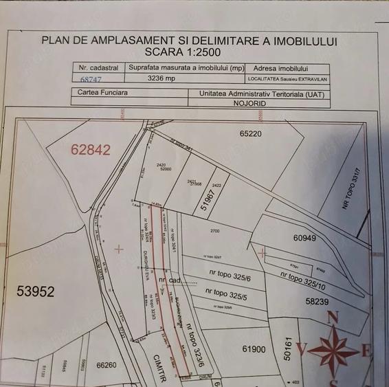 Teren de 3236 mp, în Șauaieu