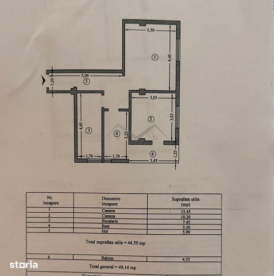 Apartament cu 2 camere decomandat în Moara de Vânt