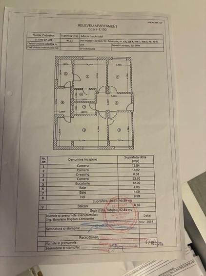 Apartament cu 3 camere decomandat, mobilat în Central