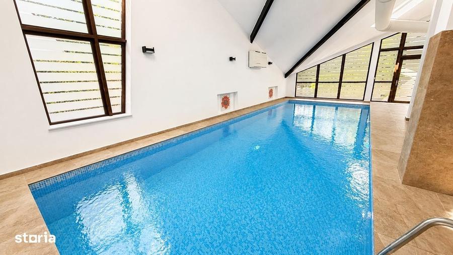 Vila complet mobilata Pipera cu piscina Interioara SPA - 728 mp Teren - 15