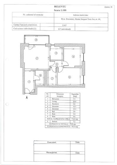 Apartament cu 3 camere decomandat în Cotroceni