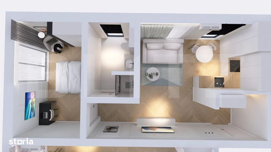 Apartament cu 2 camere decomandat în Central
