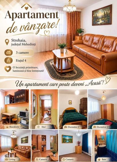 Apartament cu 3 camere decomandat în Central