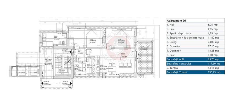 Apartament cu 3 camere semidecomandat în Floreasca