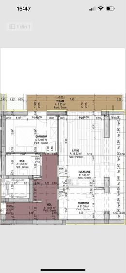 Apartament cu 3 camere decomandat în Central