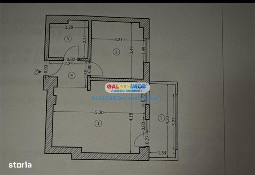 Apartament cu 2 camere în Roșu