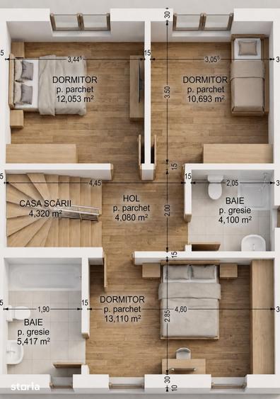 Casa tip Duplex P+E Premium 115 mp utili D.va Nord finisata la cheie - 8
