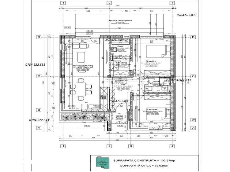 Casă cu 3 camere decomandat cu Teren 370 Mp în Berceni