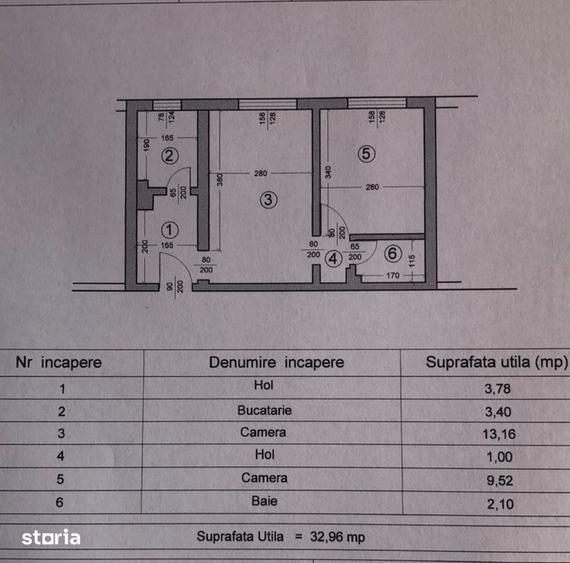 Apartament cu 2 camere în Săsar