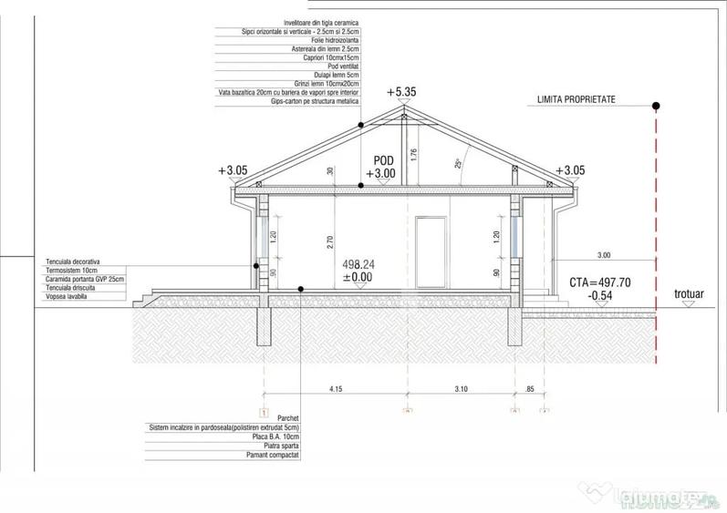 Casă cu 3 camere cu Teren 892 Mp în Bod