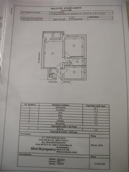 Apartament cu 2 camere semidecomandat în Central