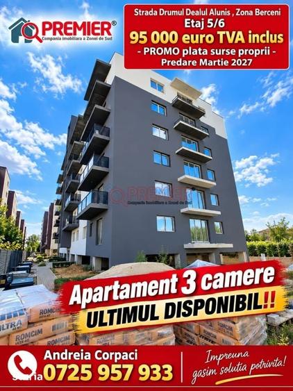 Apartament cu 3 camere în Metalurgiei