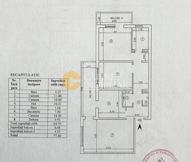Apartament 3 camere, 2 băi, 77 mp | Mutare imediată | Zona Family Market - 11
