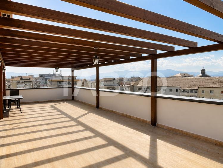 Penthouse cu 4 camere decomandat, mobilat în Mihai Viteazul
