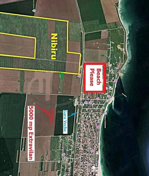 5000mp teren extravilan, chiar linga Intravilan, in Statiunea Costinesti, aproape de NIBIRU - 1