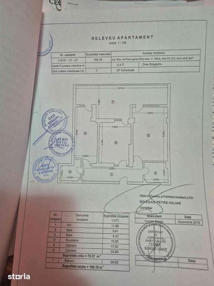 Apartament cu 3 camere în Tei