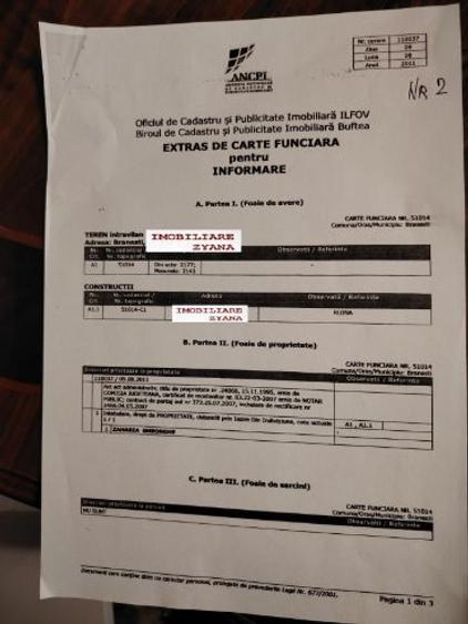 Teren de 2141 mp, în Brănești
