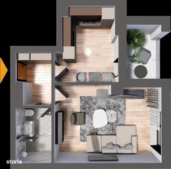 Apartament 1 cameraComplex Nicolina 2,5 km de Podu Ros TVA Inclus - 2