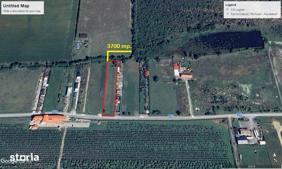 Teren de 3700 mp, în Șura Mică