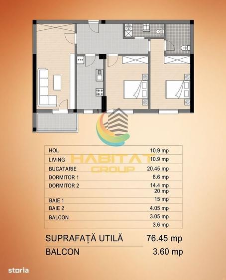 Vanzare apartament 3 camere 80 mp - Berceni / Strada Odei - 1
