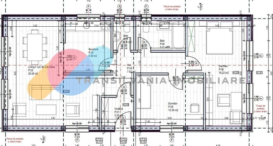 Casă individuală cu 3 camere cu Canalizare în Apahida