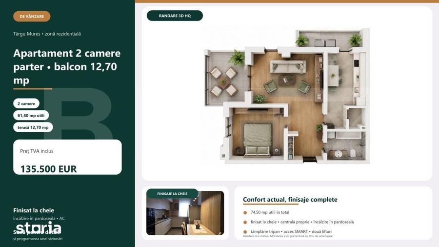 Apartament cu 2 camere în Tudor Vladimirescu
