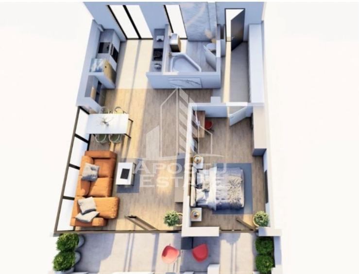 Apartament cu 2 camere semidecomandat în Girocului