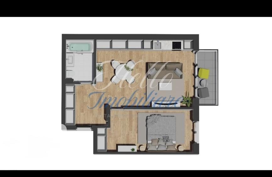 Apartament cu 2 camere în Florești