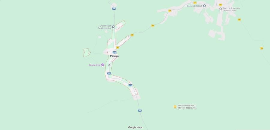 Teren Construcții intravilan de 5800 mp, în Pădureni (Chinteni)